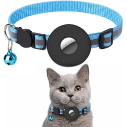 image-Airtag Pet Collar With Bell Reflective Adjustable Anti-lost Cat Dog Collar