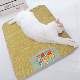 image-Pet Mat Ice Cool Grass Mat Dog's Nest Tengzhu Cooling Summer Pet's Nest Cat Sleeping Mat Anti Scratch Dog Bed Anti Moisture Dogs Cats Supplies Summer Pet Products