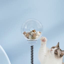 image-Cat Leakage Food 2 In 1 Toys Turntable Ball Toys Kitten Funny Cat Training Spring Ball Cat Supplies Pet Products