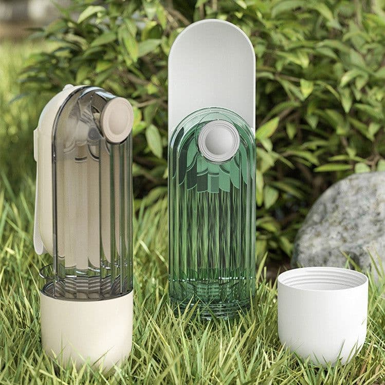image-2 In 1 Pet Water Cup Segment Design Green Dog Walking Portable Drinking Cup Dog Feeding Supplies Pet Supplies Dog Walking Water Feeder Pets Products