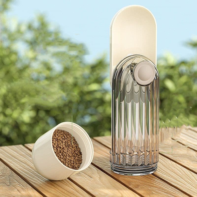 image-2 In 1 Pet Water Cup Segment Design Green Dog Walking Portable Drinking Cup Dog Feeding Supplies Pet Supplies Dog Walking Water Feeder Pets Products