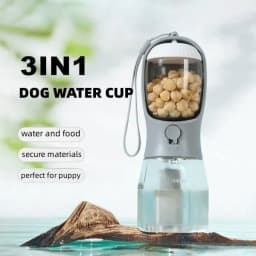 image-Dog Water Cup Drinking Food Garbage Bag Three-in-one Portable Small Multi-functional Pet Cups Pets Supplies