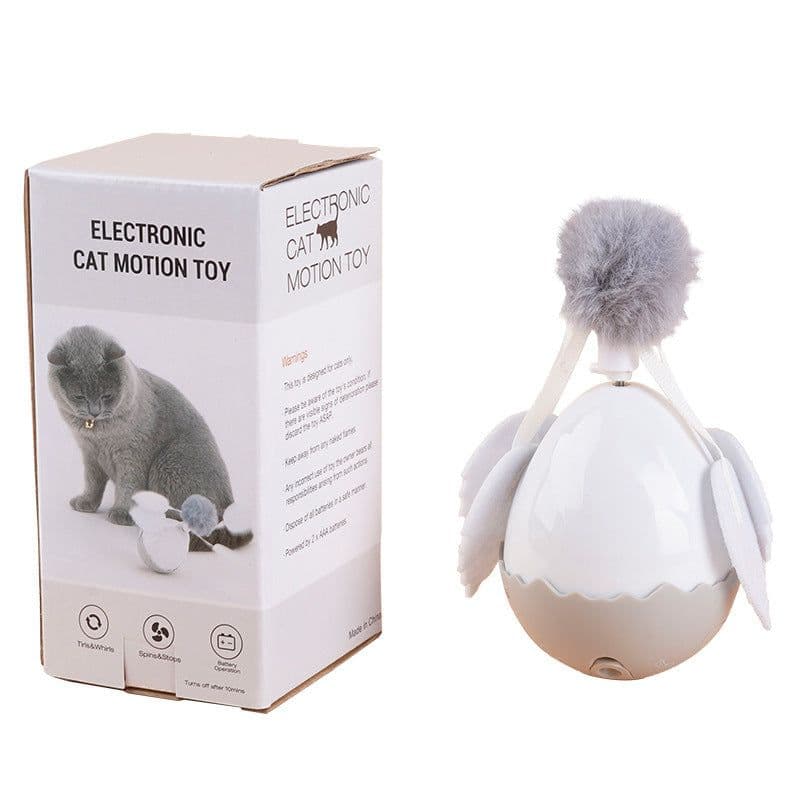 image-Electric Cat Teasing Ball Cute Pet Electric Tumbler Ball Toy Cat Self-Hi Relieving Stuffy Toy Smart Cat Toy