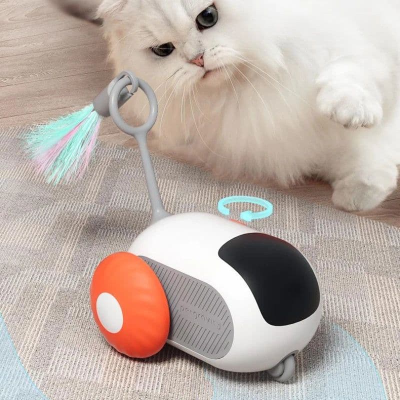 image-Remote Control Interactive Cat Car Toy USB Charging Chasing Automatic Self-moving Remote Smart Control Car Interactive Cat Toy Pet Products