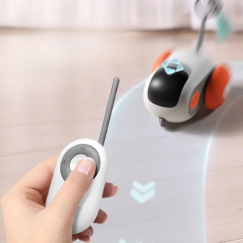 image-Remote Control Interactive Cat Car Toy USB Charging Chasing Automatic Self-moving Remote Smart Control Car Interactive Cat Toy Pet Products