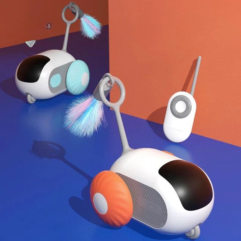 image-Remote Control Interactive Cat Car Toy USB Charging Chasing Automatic Self-moving Remote Smart Control Car Interactive Cat Toy Pet Products