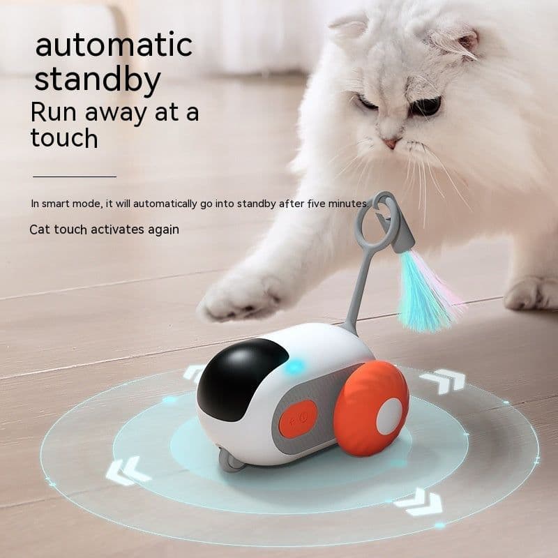 image-Remote Control Interactive Cat Car Toy USB Charging Chasing Automatic Self-moving Remote Smart Control Car Interactive Cat Toy Pet Products