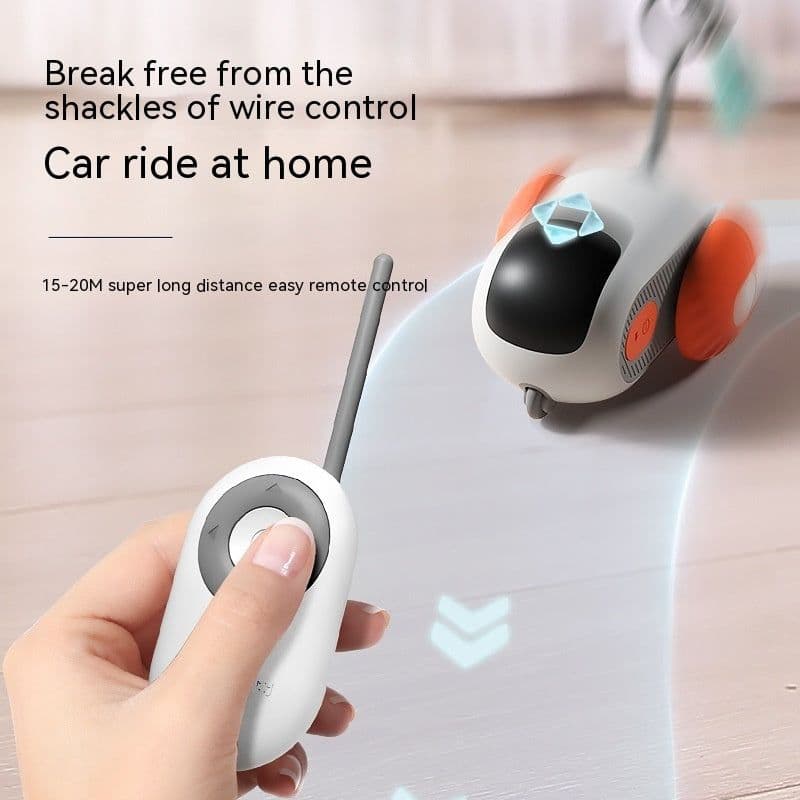 image-Remote Control Interactive Cat Car Toy USB Charging Chasing Automatic Self-moving Remote Smart Control Car Interactive Cat Toy Pet Products