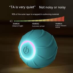 image-Smart Cat Toys Rolling Ball Pet Cat Owner Interactive Pets Toys Automatic Bouncing Ball USB Self Hi Teasing Kittens Jumping Ball