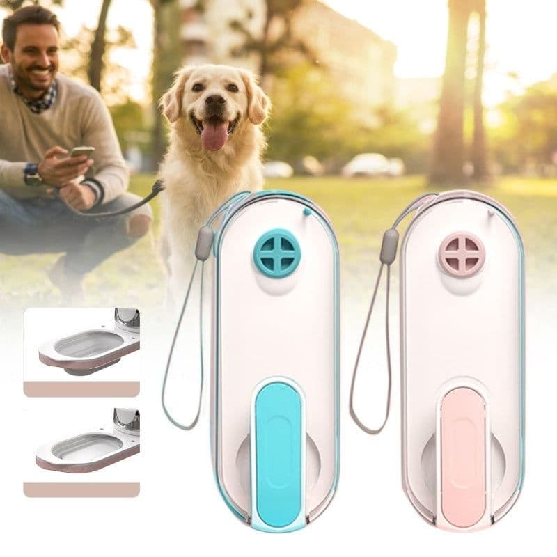 image-Dog Water Bottle Foldable Dog Water Dispenser For Outdoor Walking Portable Leak Proof Pet Water Bottle For Travel Dog Pet Products