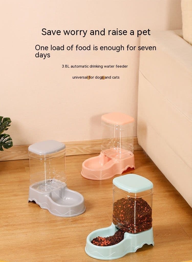 image-Large Capacity Dog Bowl 38L Combination Grain Bucket Pet Supplies