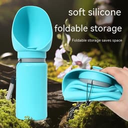 image-Folding Pet Outdoor Walking Mug Portable Travel Water Bottle Puppy Cats Dogs Drinking Water Dispenser Cup Supplies