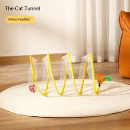 image-Folded Cat Tunnel S Type Cats Tunnel Spring Toy Mouse Tunnel Cat Outdoor Cat Toys For Kitten Interactive Cat Supplies