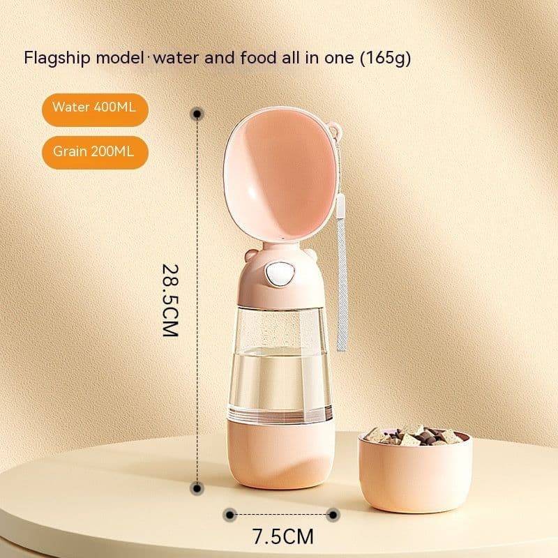 image-Portable Dog Water Bottle Food And Water Container For Pet Pets Feeder Bowl Outdoor Travel Drinking Bowls Water Dispenser