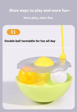 image-Cat Interactive Toy Funny Tumbler Toy Kitten Exercise Catching Leaky Food Ball Teaser Feather Wand Toys For Cat Accessories Pet Products