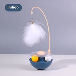 image-Cat Interactive Toy Funny Tumbler Toy Kitten Exercise Catching Leaky Food Ball Teaser Feather Wand Toys For Cat Accessories Pet Products