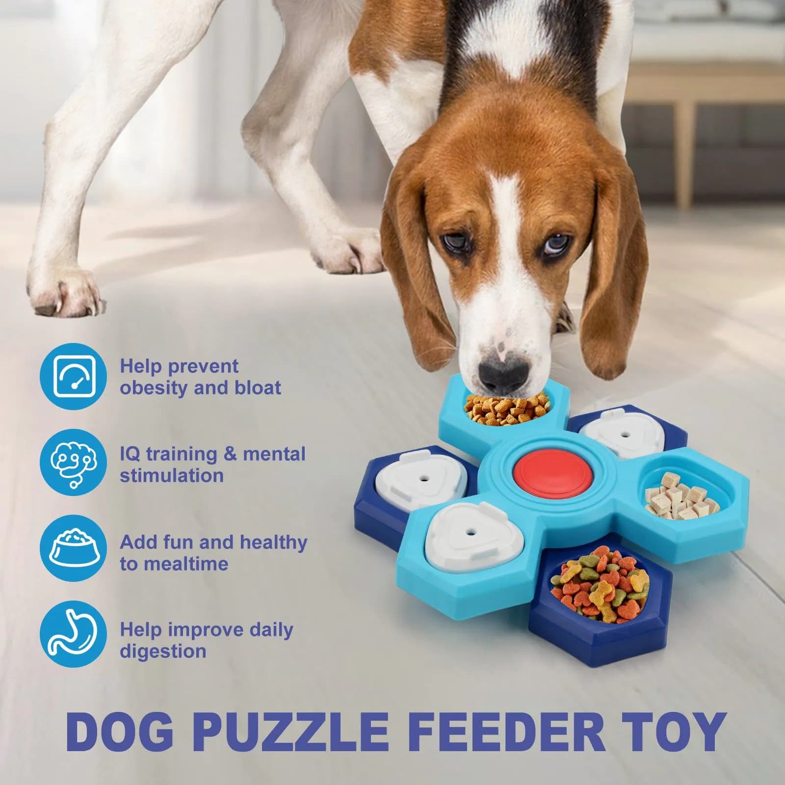 image-4 Layers Slow Feeder Puzzle Dog Bowls Assemble Slow Eating Bowl For Dogs Non-slip Interactive Dog Puzzle Game Slow Bowl Pet Products