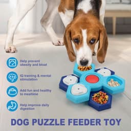 image-4 Layers Slow Feeder Puzzle Dog Bowls Assemble Slow Eating Bowl For Dogs Non-slip Interactive Dog Puzzle Game Slow Bowl Pet Products