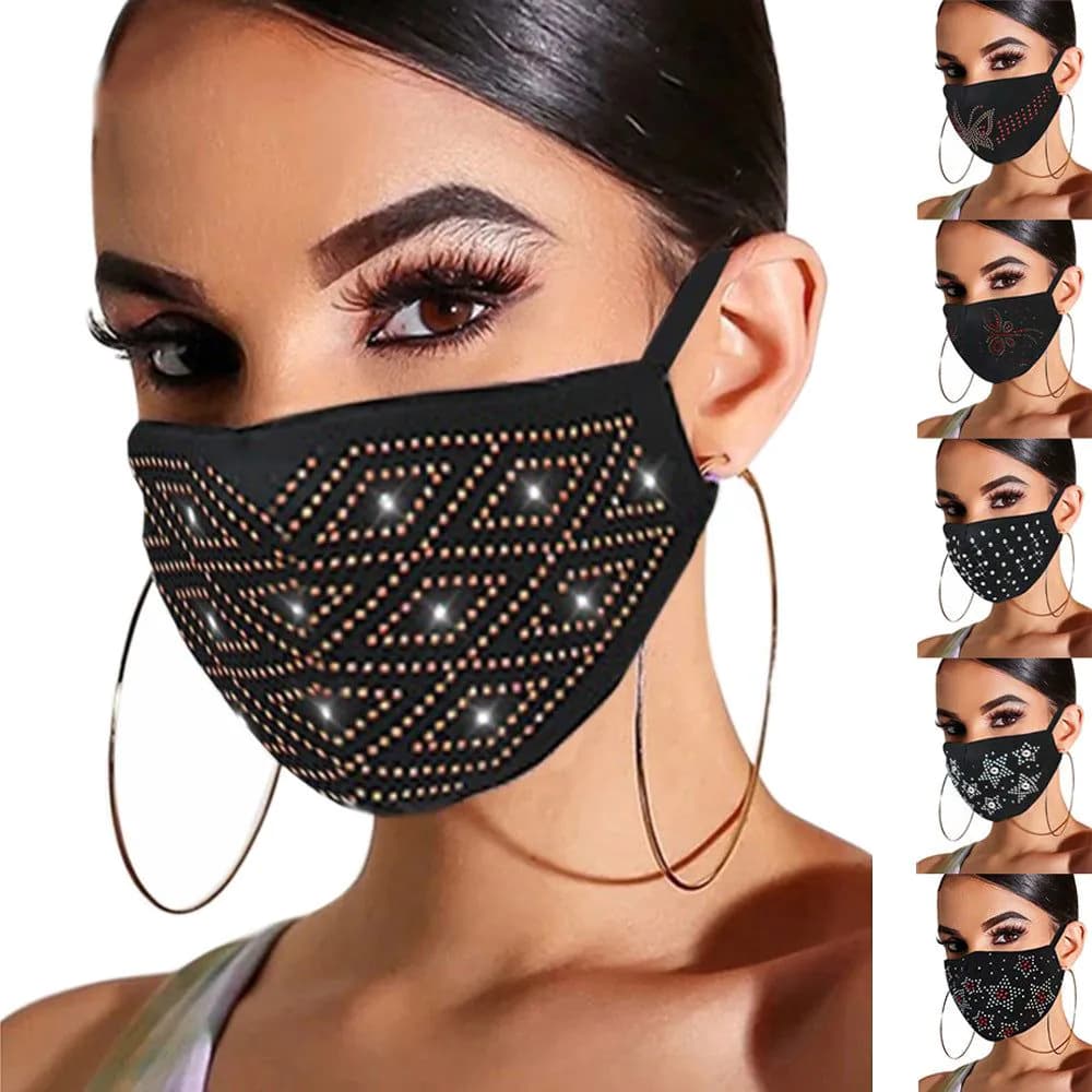 image-Spring and Summer New Hot Rhinestone Jewelry Masks