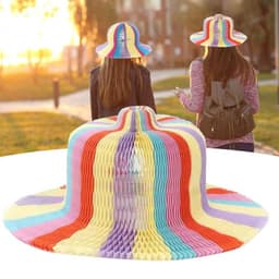 image-Magic Vase Hat Wholesale Ever-Changing Paper Hat Sun Hat Tourist Attraction