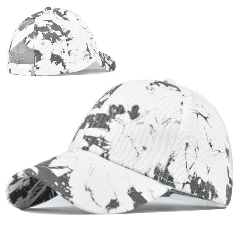 image-Tie-Dye Hats, Pure Cotton, European And American Women'S Empty Top Hats, Sun Visors, Cotton Ponytail Caps