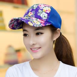 image-Unisex Women Men Floral Mesh Baseball Caps Sport Golf Breathable Snapback Hat