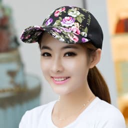 image-Unisex Women Men Floral Mesh Baseball Caps Sport Golf Breathable Snapback Hat