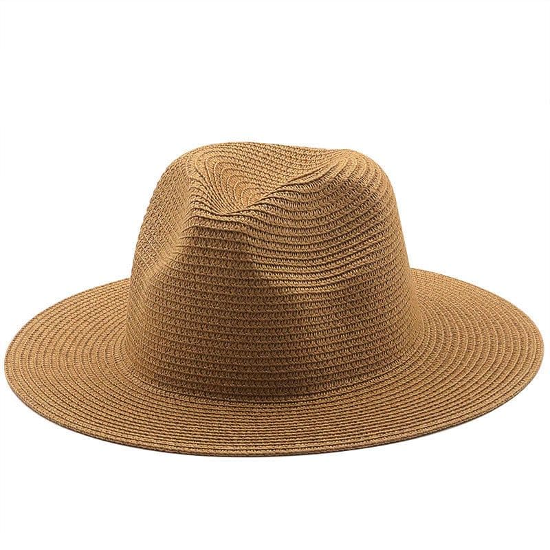 image-Large-Brimmed Straw Hat Men'S And Women'S Beach Jazz Hats