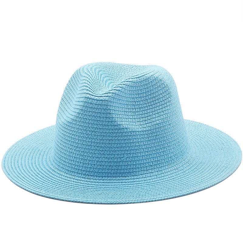 image-Large-Brimmed Straw Hat Men'S And Women'S Beach Jazz Hats