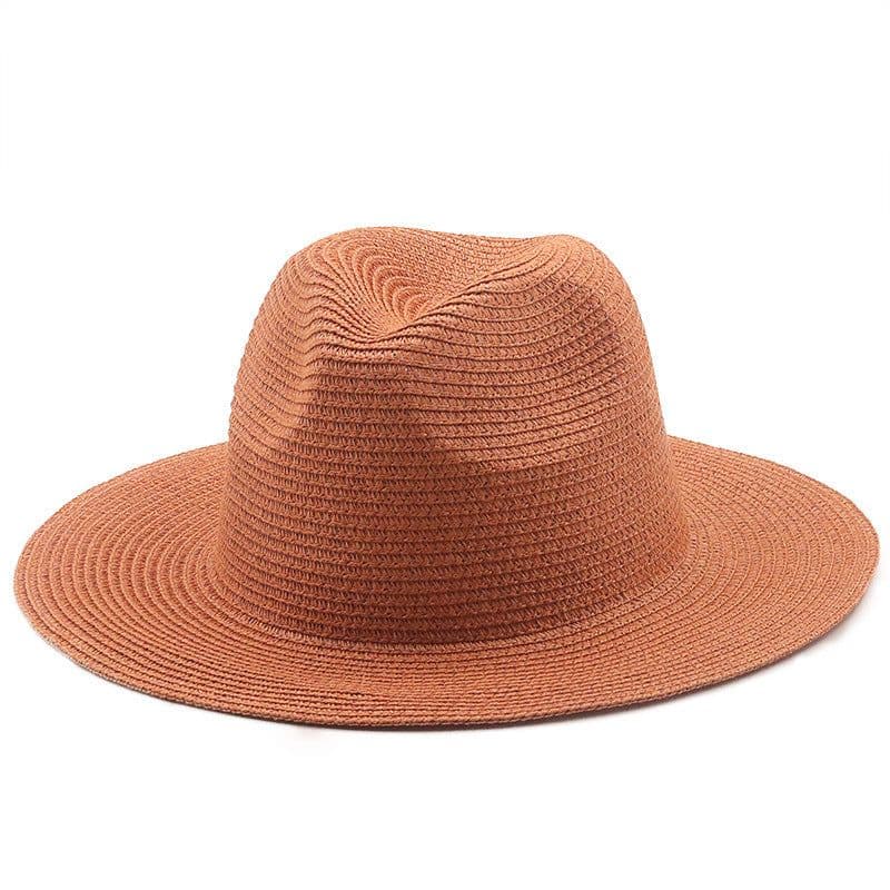 image-Large-Brimmed Straw Hat Men'S And Women'S Beach Jazz Hats