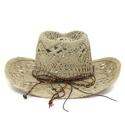 image-Men's And Women's Cowboy Hats Natural Hamcho Sunscreen Hat