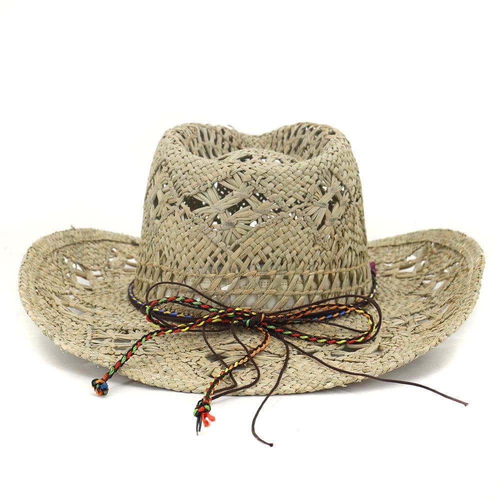 image-Men's And Women's Cowboy Hats Natural Hamcho Sunscreen Hat