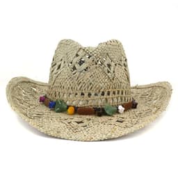 image-Men's And Women's Cowboy Hats Natural Hamcho Sunscreen Hat