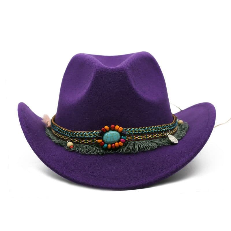 image-Cowboy Hats Curled Felt Riding Men And Women