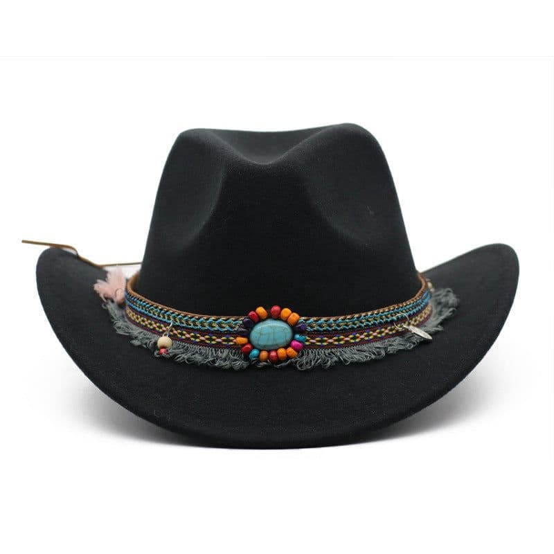 image-Cowboy Hats Curled Felt Riding Men And Women