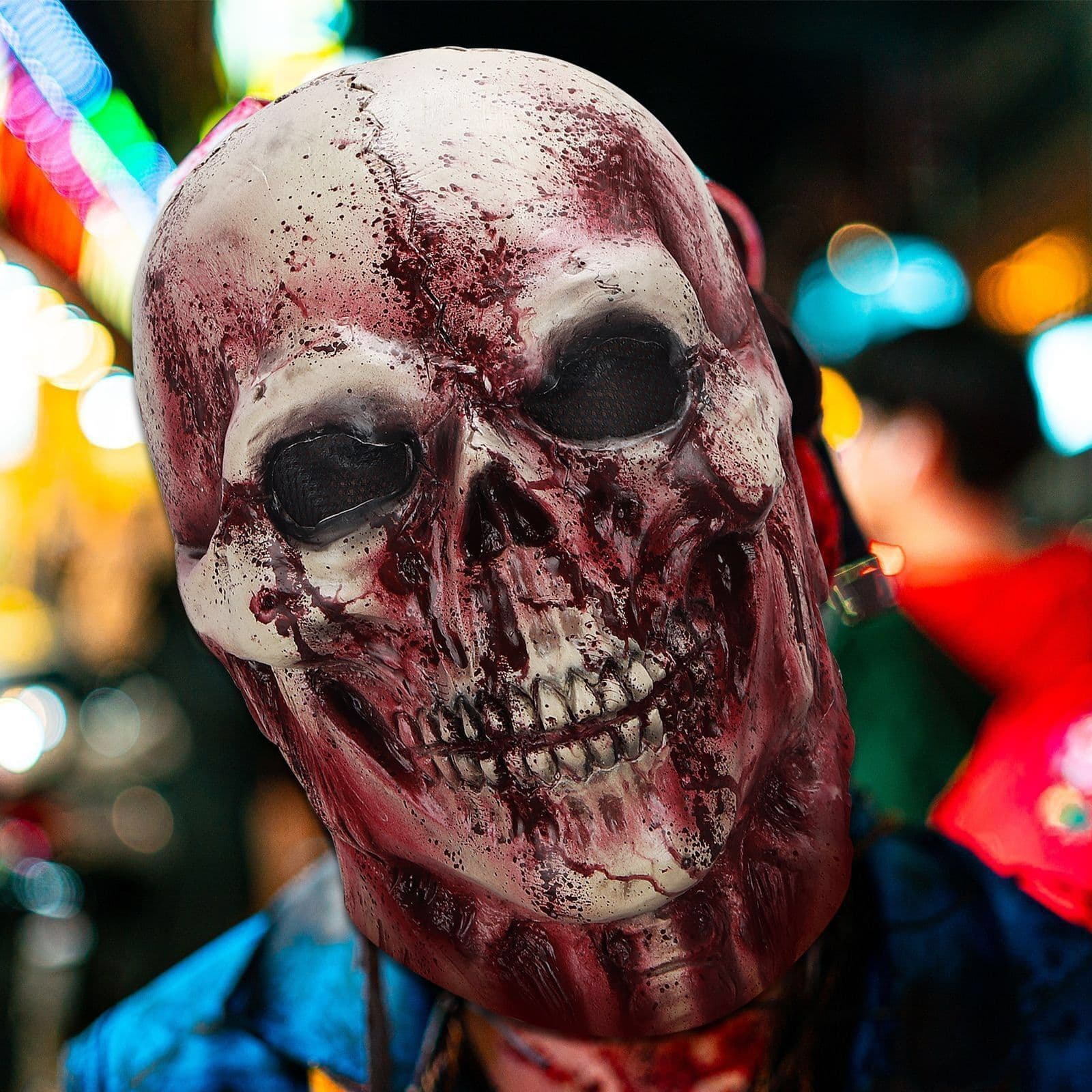 image-Horror Mask Scary Headgear Ghost Festival Funny Face Props