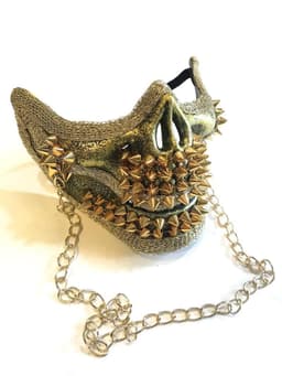 image-Skull Punk Rivets Performance Mask Halloween Mask