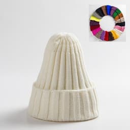image-New Woolen Curly-brimmed Winter Warm Knitting Pointed Hats