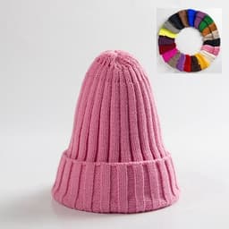 image-New Woolen Curly-brimmed Winter Warm Knitting Pointed Hats