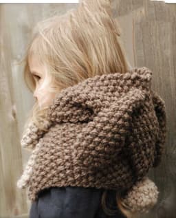 image-Girls Hats Handmade Kids Winter Hats Wrap Bear Scarf Caps Cute Autumn Children Cartoon Bear Knitted Hats