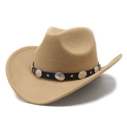 image-Minority Style Woolen Western Cowboy Hats Men's And Women's Couple Hats