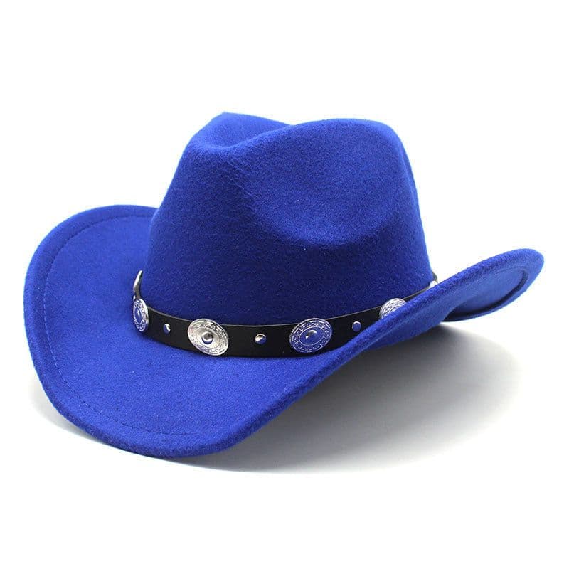image-Minority Style Woolen Western Cowboy Hats Men's And Women's Couple Hats