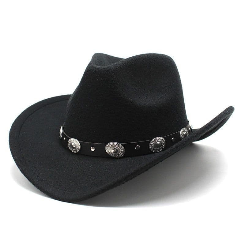 image-Minority Style Woolen Western Cowboy Hats Men's And Women's Couple Hats