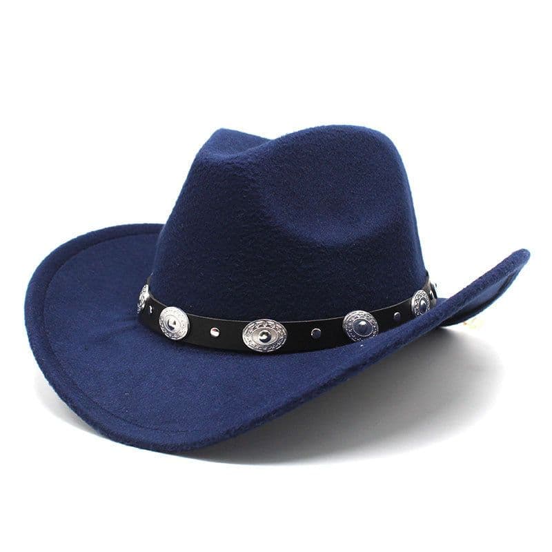 image-Minority Style Woolen Western Cowboy Hats Men's And Women's Couple Hats