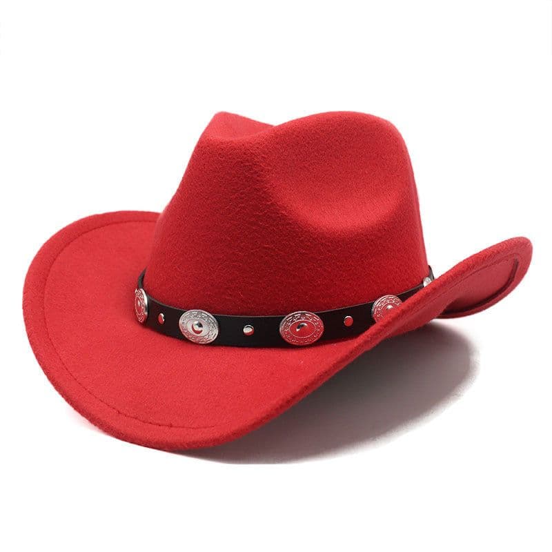image-Minority Style Woolen Western Cowboy Hats Men's And Women's Couple Hats