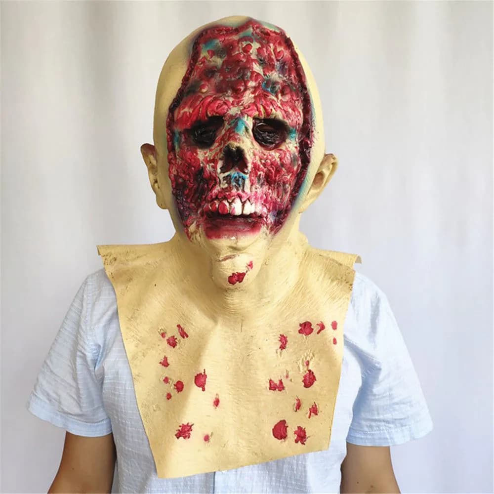 image-Tyrant Headgear Halloween Faceless Rotten Face Mask