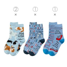 image-Female Socks In Tube Cotton Cute Funny Color Plaid