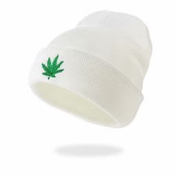 image-European And American Men And Women Maple Leaf Embroidered Knitted Hat Caps Hip Hop Woolen Yarn