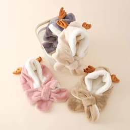 image-Boys And Girls Hats Baby Plush Scarf All-in-one