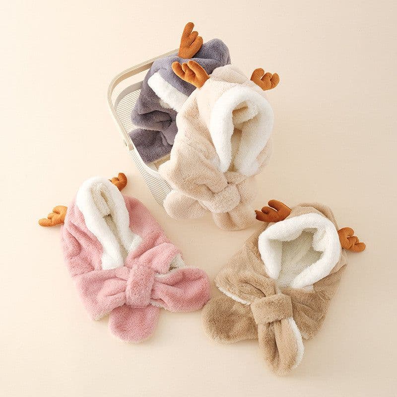 image-Boys And Girls Hats Baby Plush Scarf All-in-one